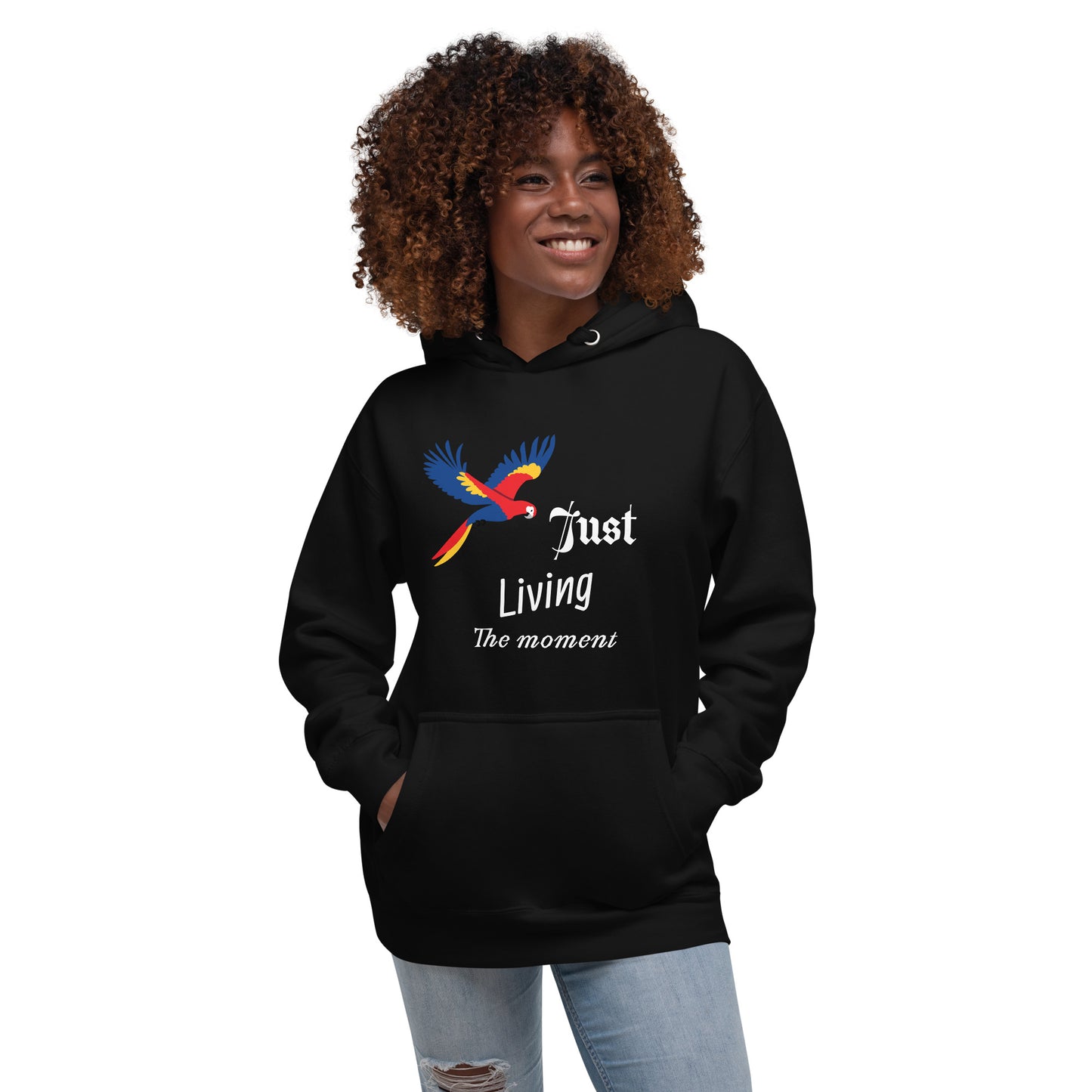 Just Living The Moment, Inspirational Unisex Hoodie