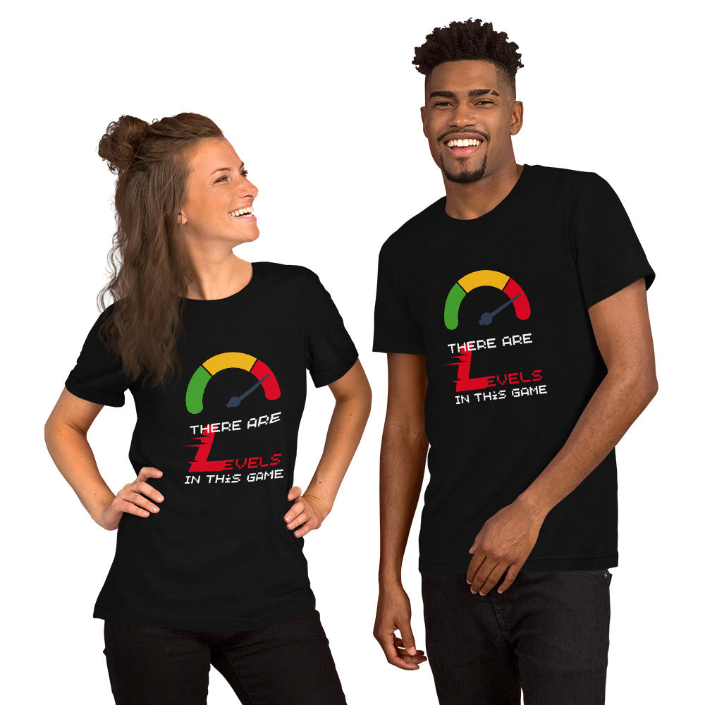This t-shirt with the inspirational quote: "There are levels in this Game" is everything you've dreamed of and more, it makes you feel the Winner! It feels soft and lightweight, with the right amount of stretch. It's comfortable and flattering for all.