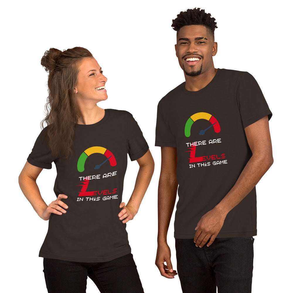 This t-shirt with the inspirational quote: "There are levels in this Game" is everything you've dreamed of and more, it makes you feel the Winner! It feels soft and lightweight, with the right amount of stretch. It's comfortable and flattering for all.