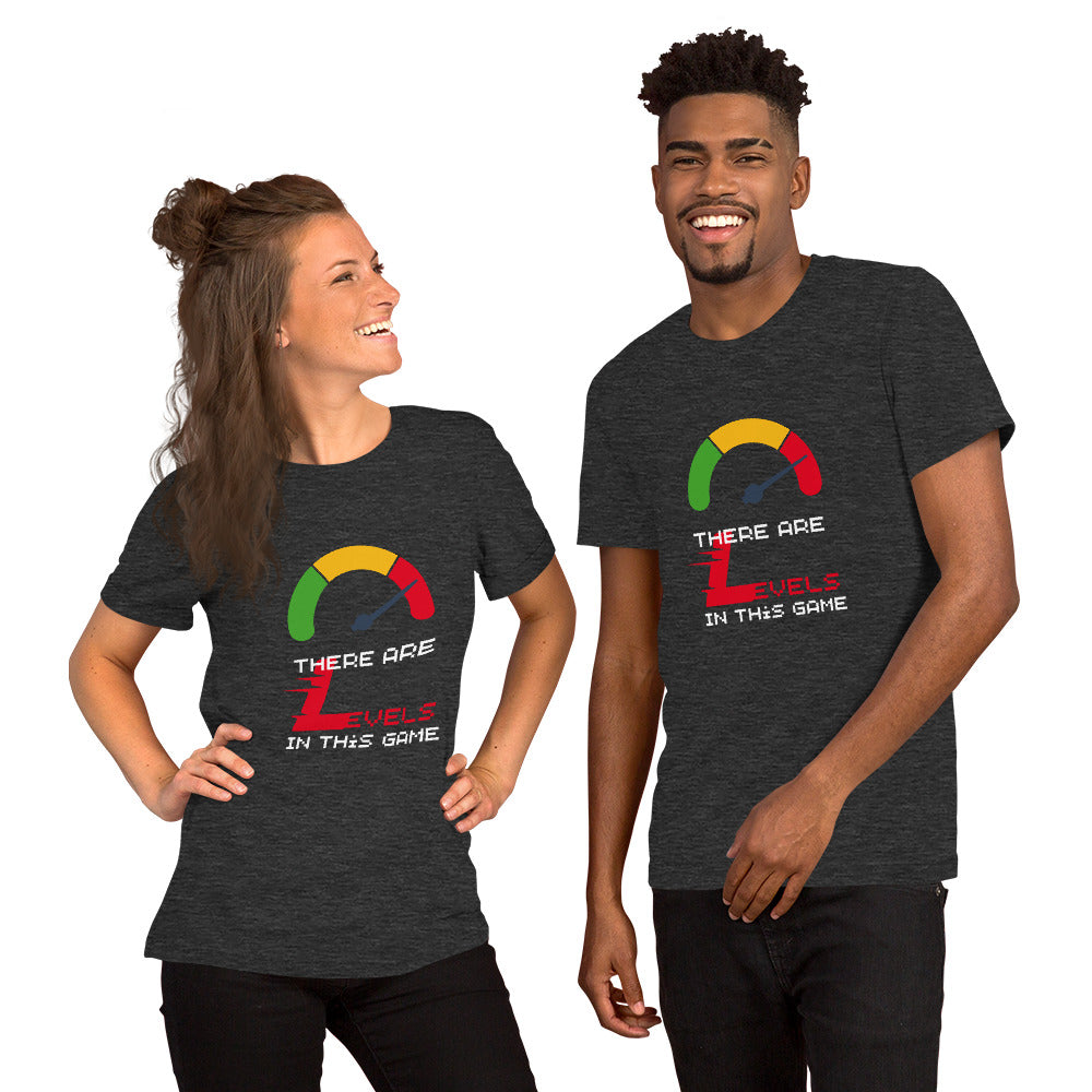 This t-shirt with the inspirational quote: "There are levels in this Game" is everything you've dreamed of and more, it makes you feel the Winner! It feels soft and lightweight, with the right amount of stretch. It's comfortable and flattering for all.
