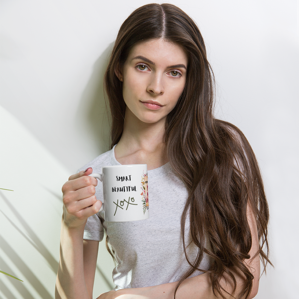 At its core, this mug carries a powerful positive affirmation that says, "Remember, You Are Special." Every sip from this mug is a reminder that the person you're gifting it to holds a unique and cherished place in your heart. But that's not all; this mug is adorned with beautiful words that surround it, including "Loved," "Blessed," "Smart," and "Beautiful." It's like a warm embrace in a cup, reminding your loved one of all the incredible qualities that make them extraordinary.