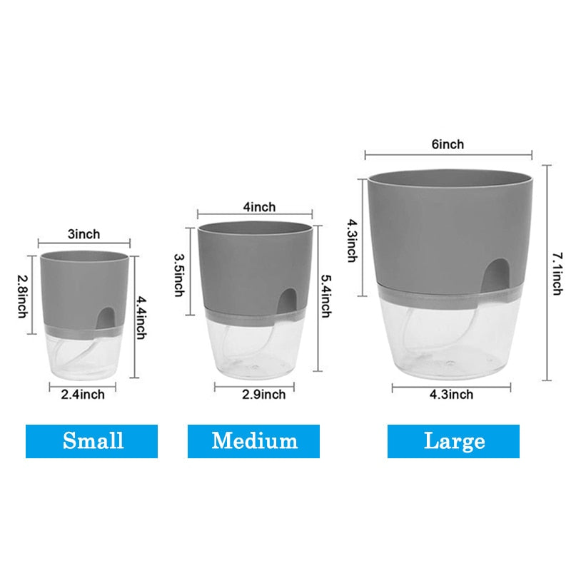 Effortless Gardening Made Simple: Discover Our Double Layer Self Watering Flowerpot!