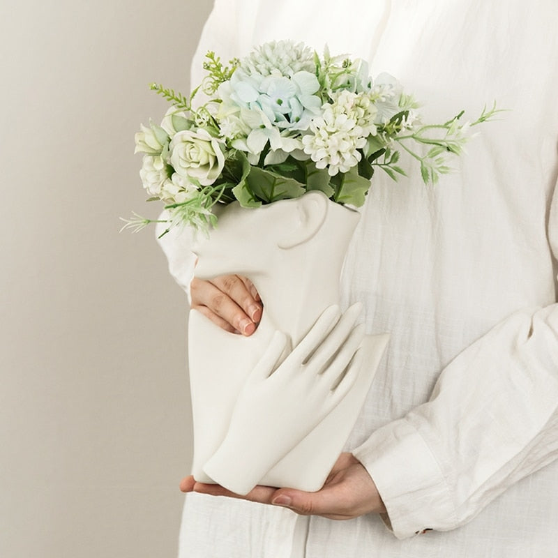 Woman Art Sculpture Ceramic Vases