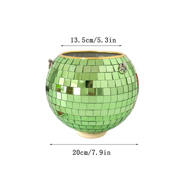 Disco Ball Flower Hanging Vase - Home Decor