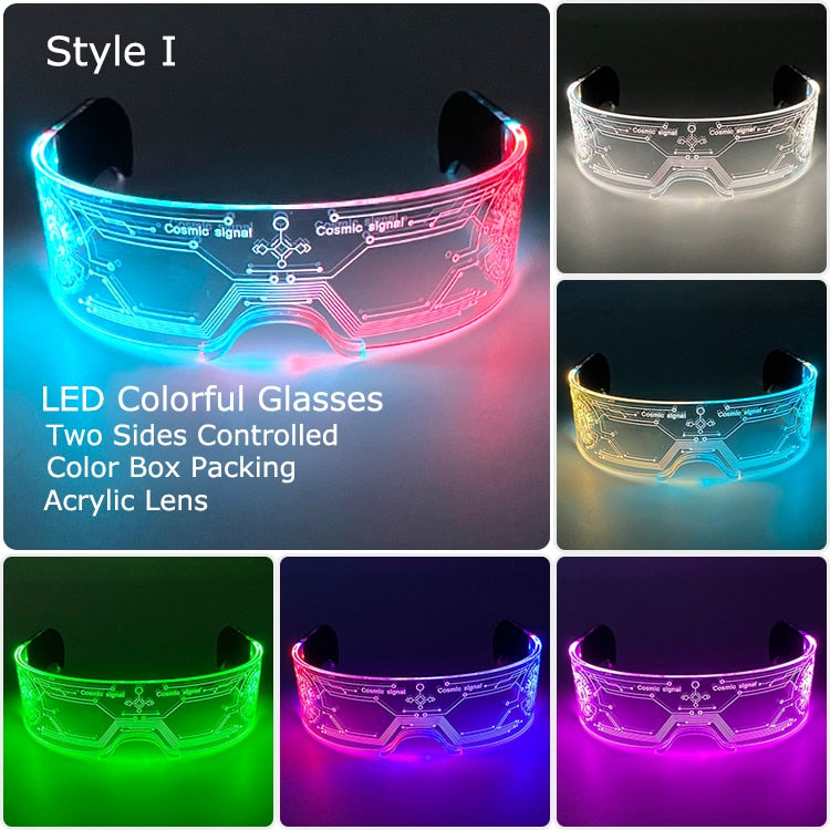Futuristic Light-up Glasses - Party time