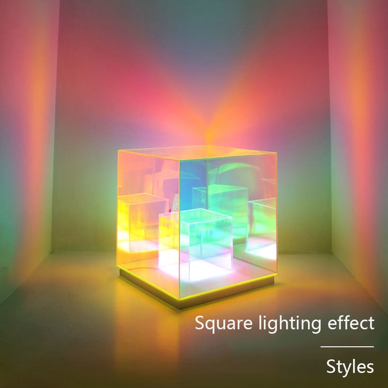 Colorful Geometric 3D Table Lamp
