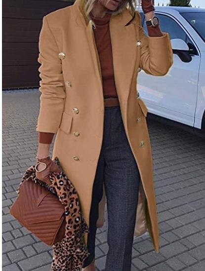 Elegant and Chick Double Breasted Long Blazers