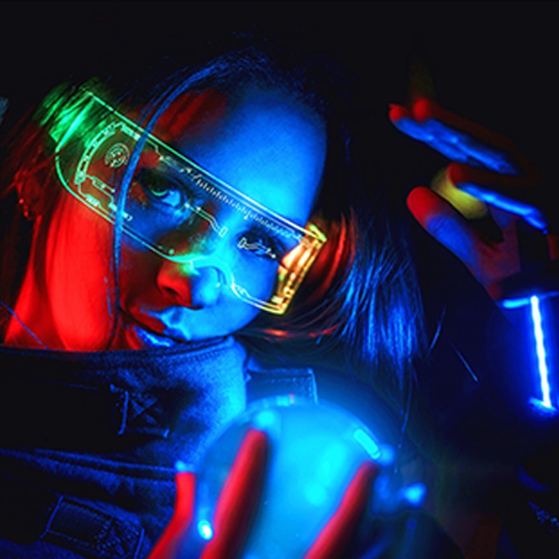 Futuristic Light-up Glasses - Party time