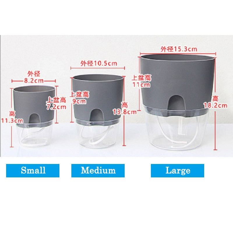 Effortless Gardening Made Simple: Discover Our Double Layer Self Watering Flowerpot!