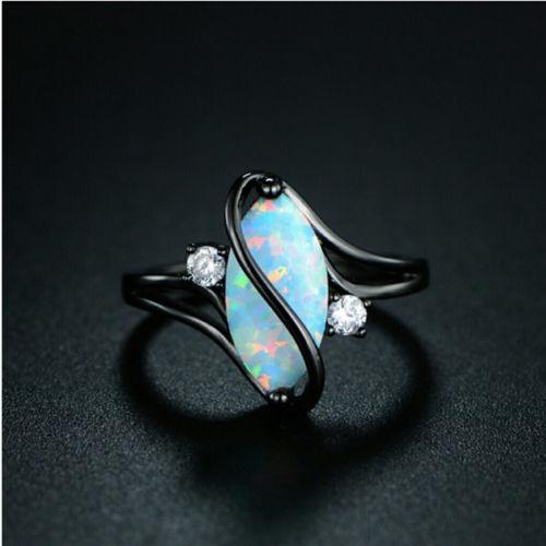 Black Eternal Love Opal Ring