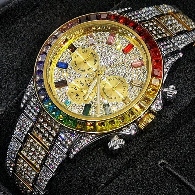 Crystal Rainbow Diamond Quartz Watch