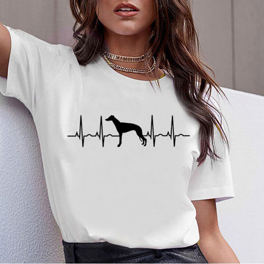 Kawaii Dog Digital Print T-shirt