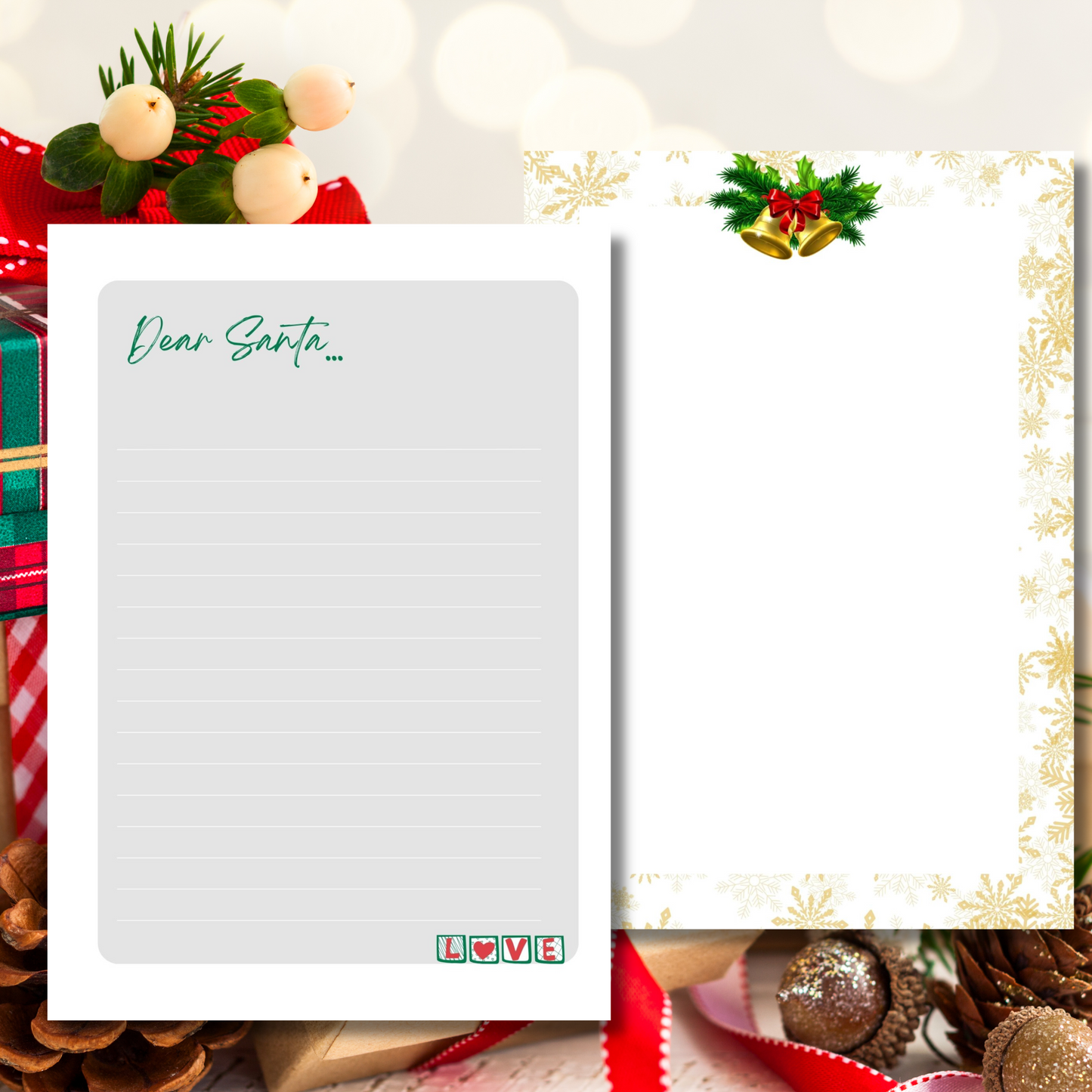 Minimalist Christmas Checklist, Christmas Preparation Template, Organiser, Digital Download