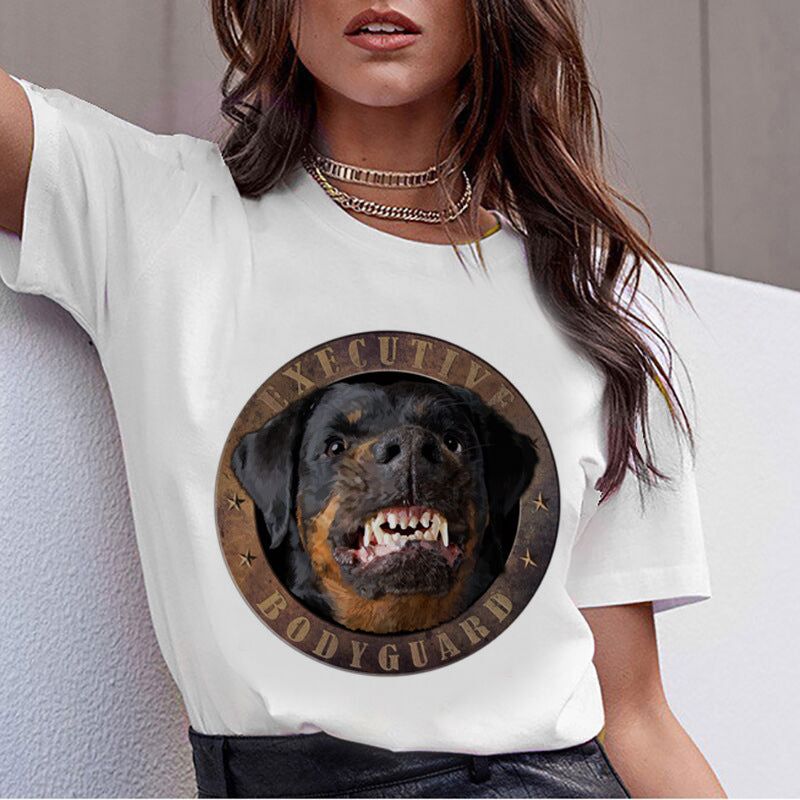 Kawaii Dog Digital Print T-shirt