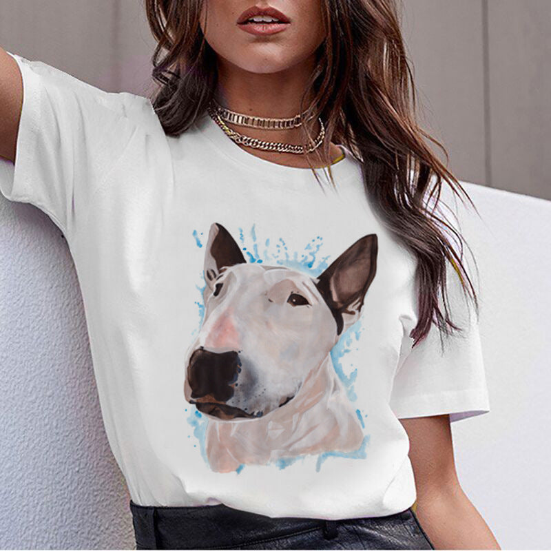 Kawaii Dog Digital Print T-shirt