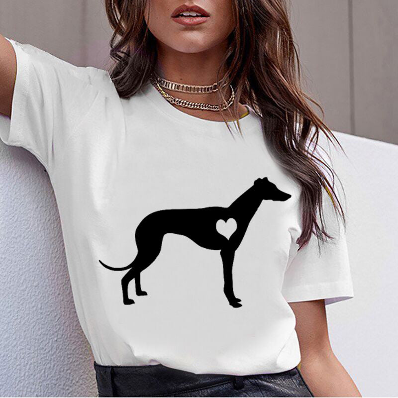 Kawaii Dog Digital Print T-shirt