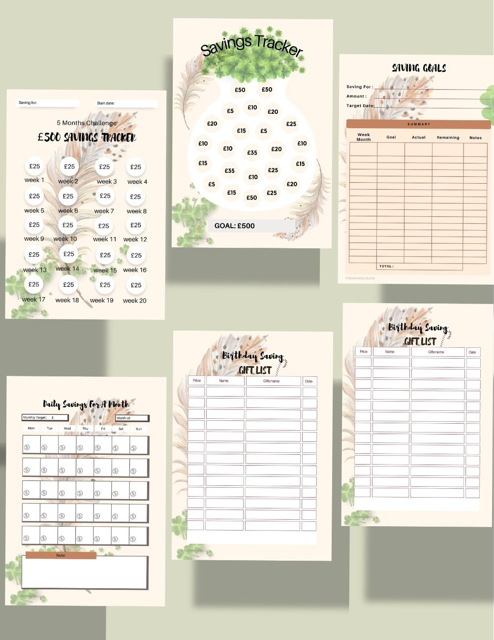 Aesthetic Savings Tracker, Money Tracker, Budget Planner, Pounds Savings Challenges, Debt Tracker, Budget Tracker, Money Challenge,