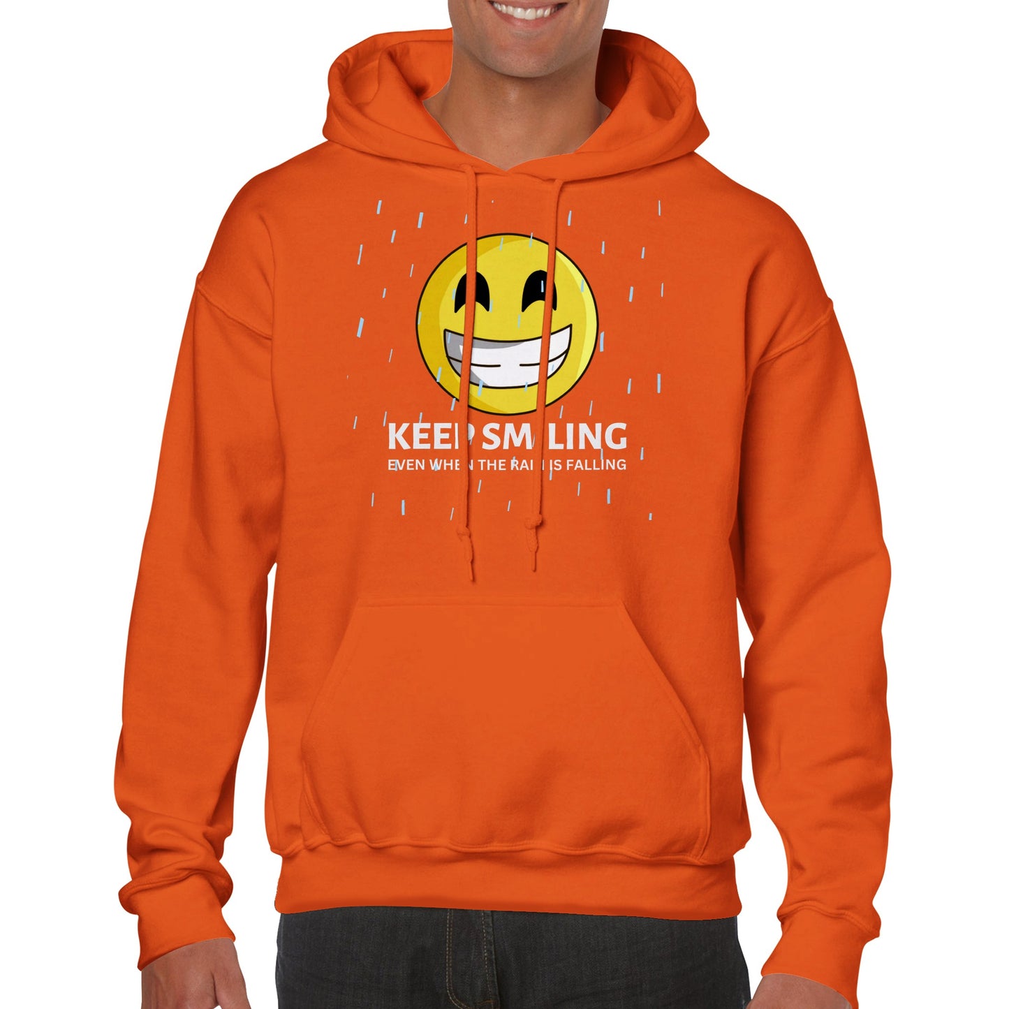 Inspirational Adult Pullover Hoodie: "Keep Smiling"- Fashion With Meaning