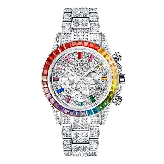 Crystal Rainbow Diamond Quartz Watch