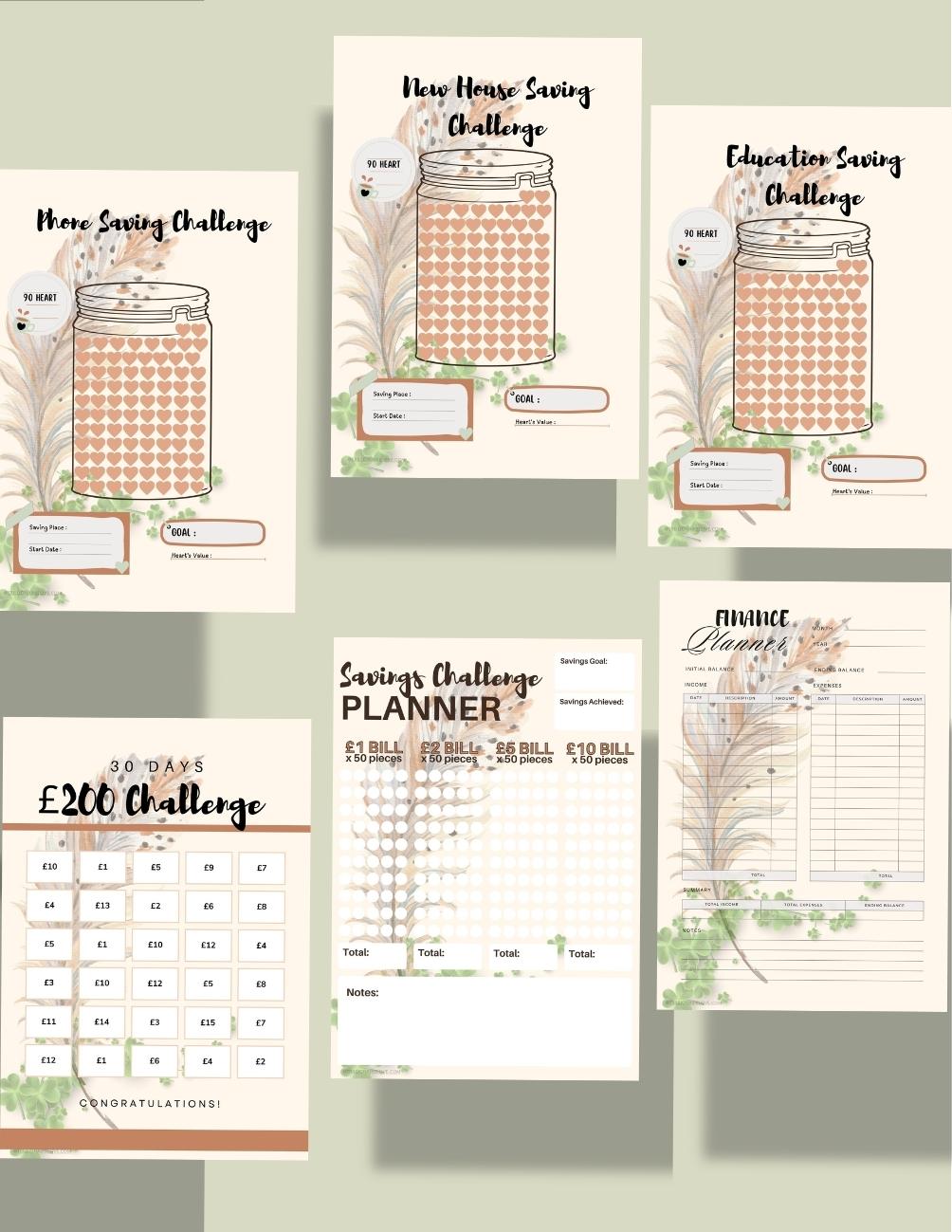 Aesthetic Savings Tracker, Money Tracker, Budget Planner, Pounds Savings Challenges, Debt Tracker, Budget Tracker, Money Challenge,