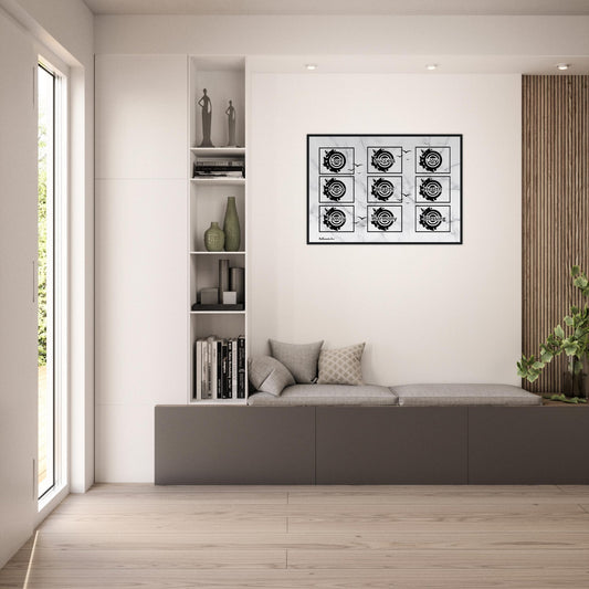 Grey Marble Inspirational Premium Matte Paper Wooden Framed Poster
