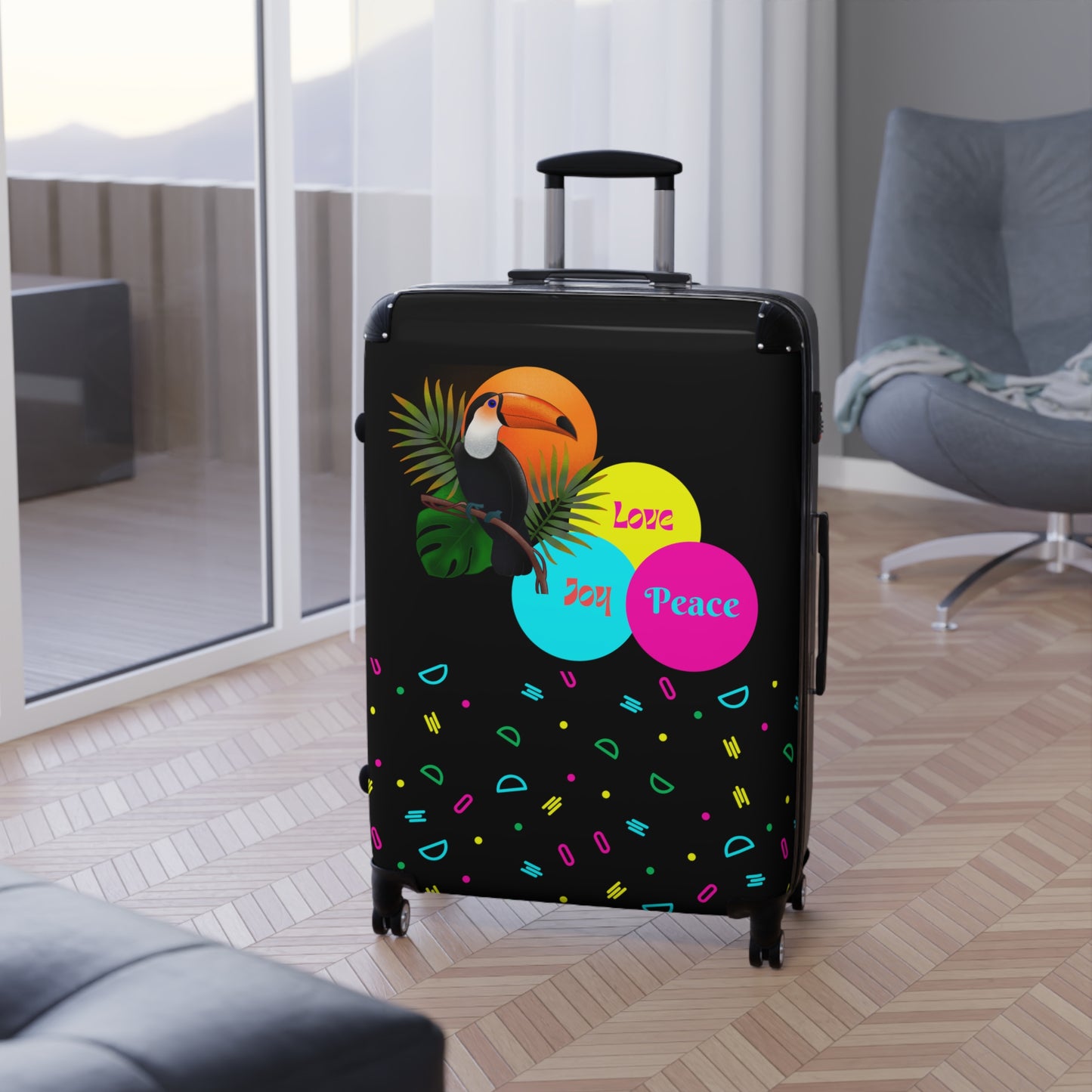 Inspirational Luggage, Holidays Suitcase,  Positive Hard Shell Trolley