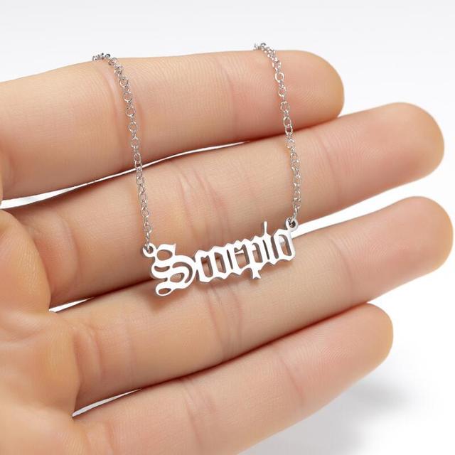 Zodiac Necklace Alphabet