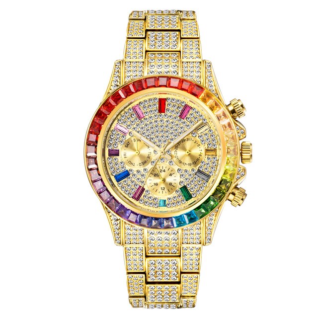 Crystal Rainbow Diamond Quartz Watch