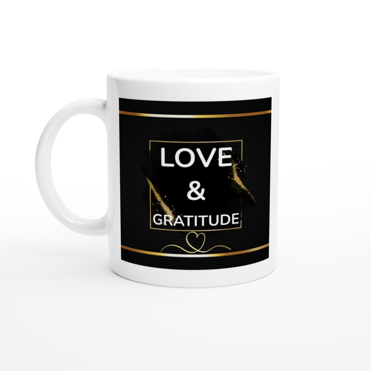 Love & Gratitude Ceramic Mug - Inspirational Powerful Words