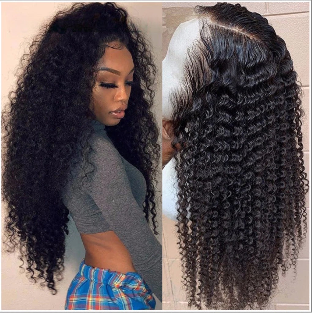 Brazilian Kinky Curly Lace Front Human Hair Wigs