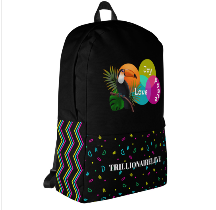 Introducing our vibrant, Inspirational "Love, Peace, and Joy" Backpack, designed for daily use or sports activities! This trendy backpack comes in exotic bright colours (pink, blue, and yellow) and is an inspiring statement of positivity that will uplift your spirits.