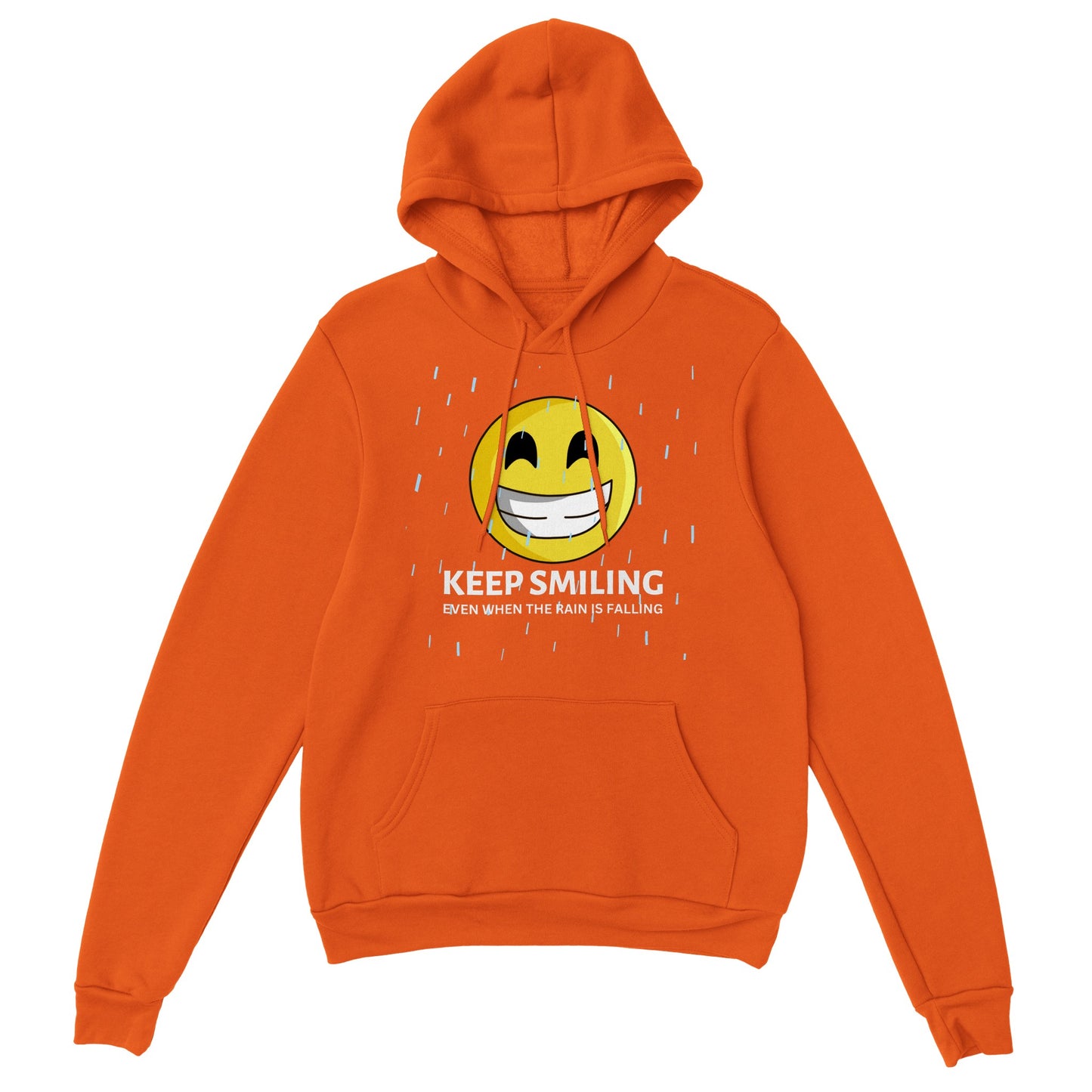 Inspirational Adult Pullover Hoodie: "Keep Smiling"- Fashion With Meaning