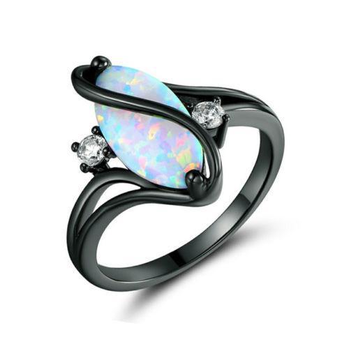 Black Eternal Love Opal Ring