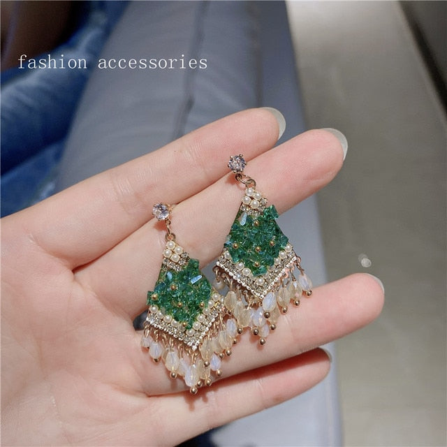 925 Winter Color Crystal Earrings