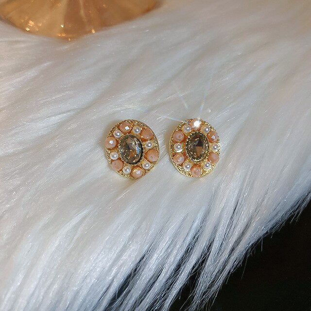 925 Winter Color Crystal Earrings