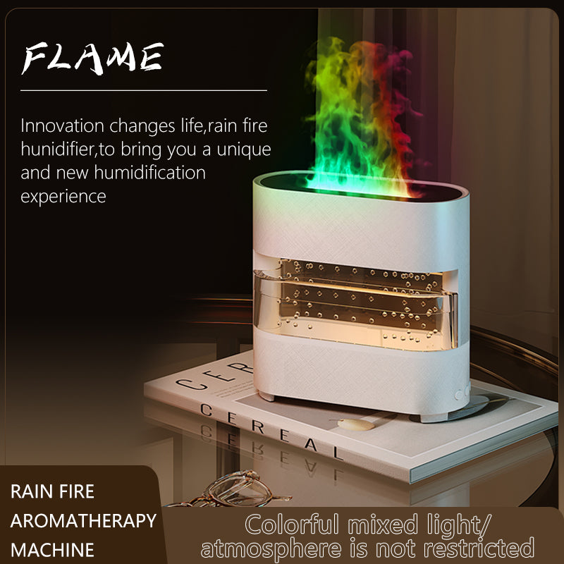 Rain Cloud Fire Humidifier Water Drip - Diffuser Fire Flame Humidifier Aroma Diffuser