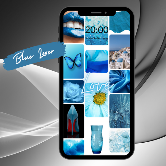 Blue Serenity: Calming Phone Wallpaper - Digital Download