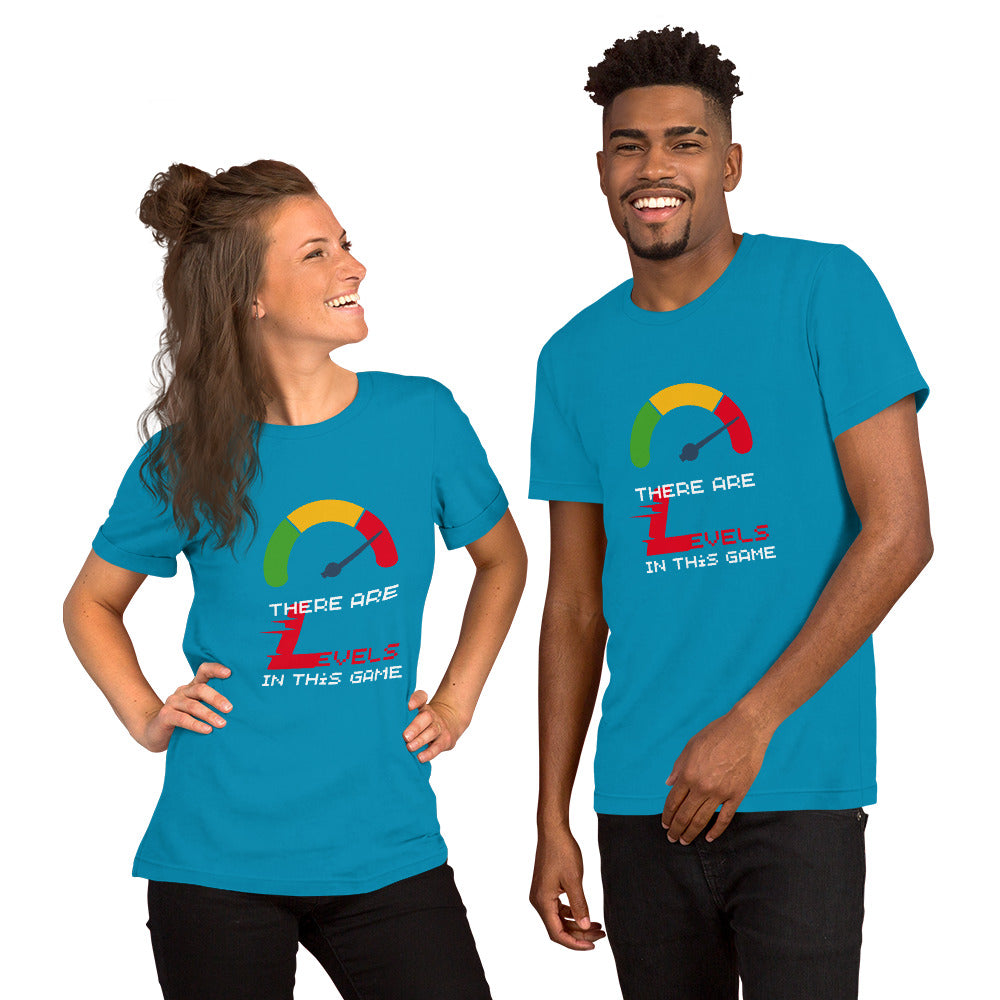 This t-shirt with the inspirational quote: "There are levels in this Game" is everything you've dreamed of and more, it makes you feel the Winner!  It feels soft and lightweight, with the right amount of stretch. It's comfortable and flattering for all.