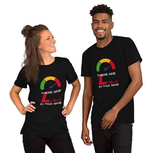 This t-shirt with the inspirational quote: "There are levels in this Game" is everything you've dreamed of and more, it makes you feel the Winner!  It feels soft and lightweight, with the right amount of stretch. It's comfortable and flattering for all.