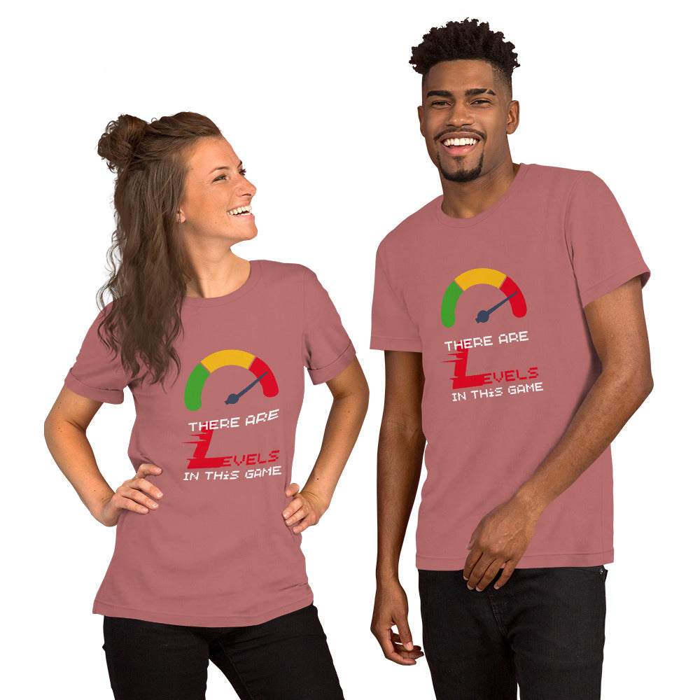 This t-shirt with the inspirational quote: "There are levels in this Game" is everything you've dreamed of and more, it makes you feel the Winner!  It feels soft and lightweight, with the right amount of stretch. It's comfortable and flattering for all.