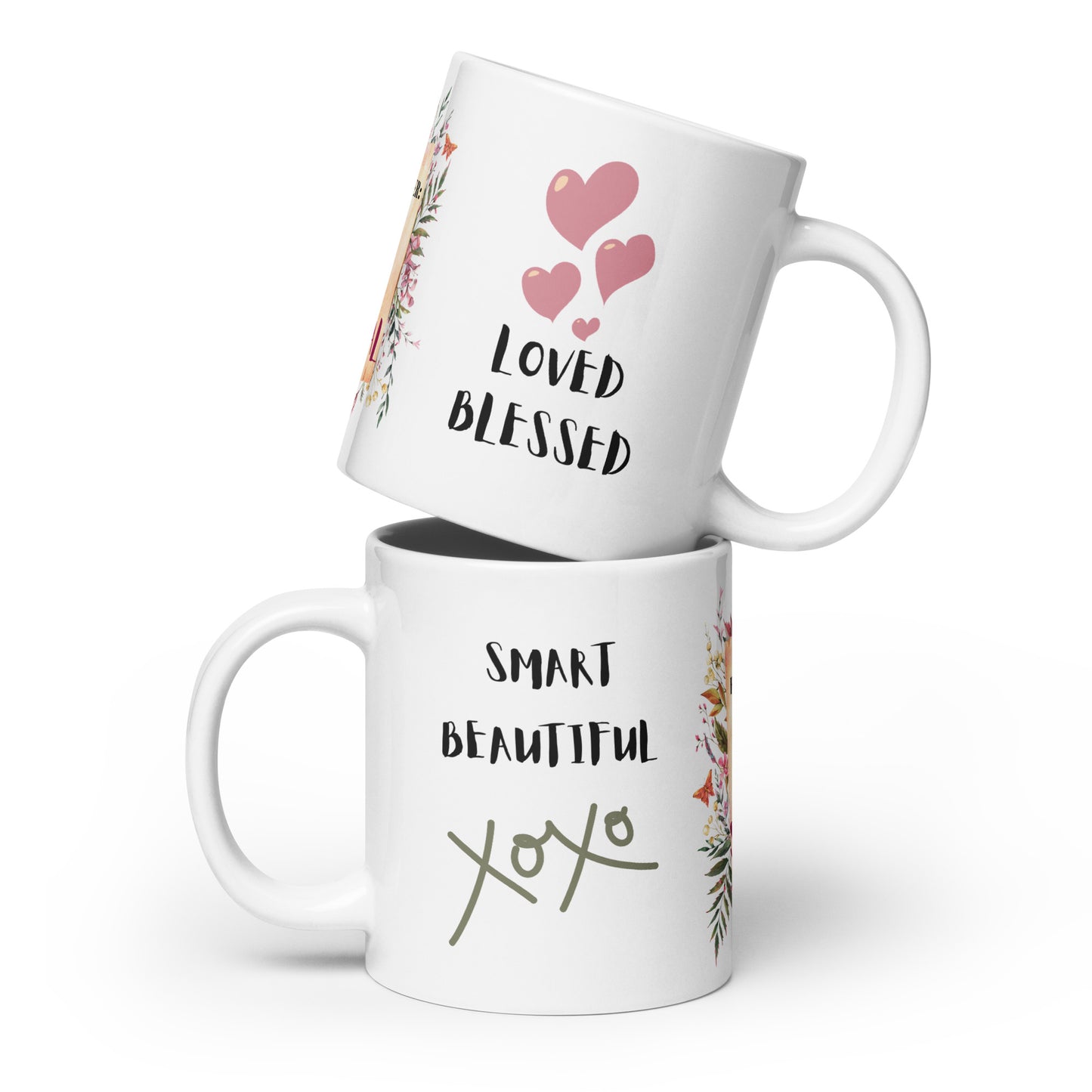 At its core, this mug carries a powerful positive affirmation that says, "Remember, You Are Special." Every sip from this mug is a reminder that the person you're gifting it to holds a unique and cherished place in your heart.  But that's not all; this mug is adorned with beautiful words that surround it, including "Loved," "Blessed," "Smart," and "Beautiful." It's like a warm embrace in a cup, reminding your loved one of all the incredible qualities that make them extraordinary.