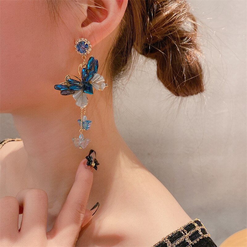 925 Winter Color Crystal Earrings