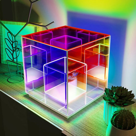 Colorful Geometric 3D Table Lamp