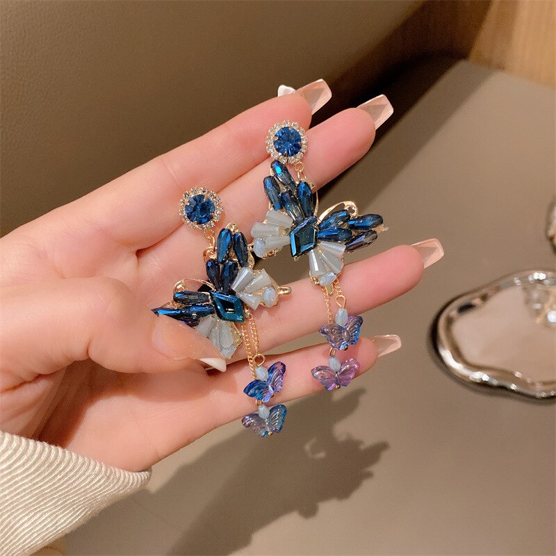 925 Winter Color Crystal Earrings